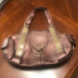 Brown leather Cole Haan shoulder bag.